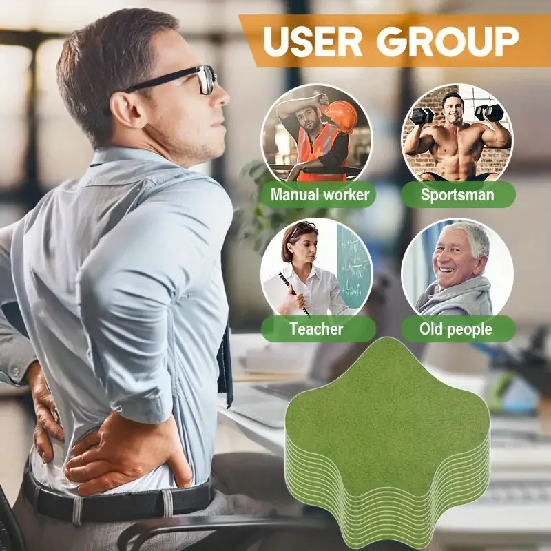 UniQart ® Pack of 10 Herbal Pain Relief Patches _ Back, Neck & Muscle Pain Relief