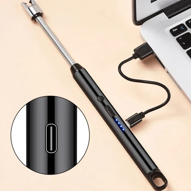 UniQart ® USB Rechargeable Electric Arc Plasma Lighter – Windproof 360° Ignition for Kitchen