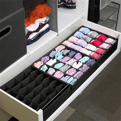 UniQart ® 24-Cell Collapsible Storage Organizer – Divider for Socks, Underwear & Accessories