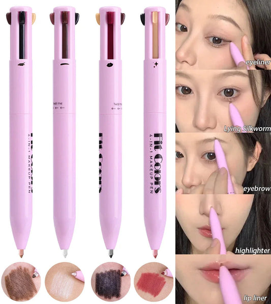 UniQart ® 4-in-1 Multi-Effect Eyebrow Pencil _ Waterproof Long-Lasting Makeup Pen