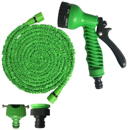 UniQart ®  Expandable Magic Garden Hose Pipe 25FT-100FT with 7 Spray Patterns & Car Wash Gun | Flexible Watering Tool