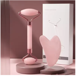 UniQart ® Roller & Gua Sha Set – Facial Roller & Massage Tool for Face, Eyes, Neck & Body