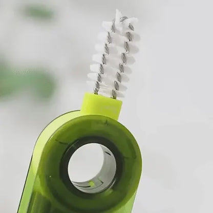 UniQart ® 3-in-1 Bottle Cleaner Brush – Multifunctional Cleaning Tool for Bottles, Cups & Glasses